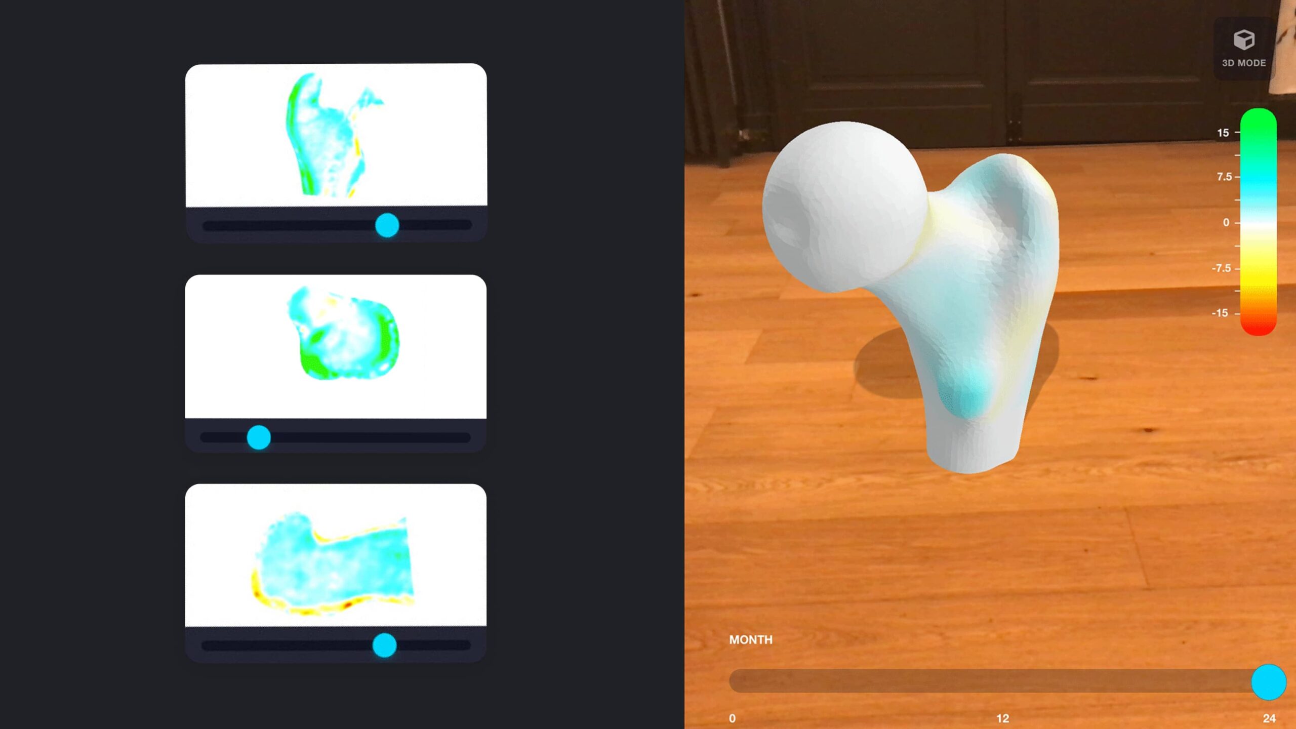 Ecrans de l'application 3D Shaper